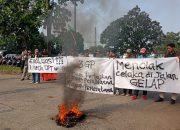 HMI IUQI Cabang Kota Bogor Gelar Aksi di Kantor Dishub, Menolak Celaka di Jalan Gelap 