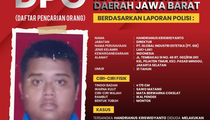 Polresta Bogor Masukkan Direktur PT GIE dalam DPO Kasus Penipuan