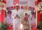 53 Pasangan Ikuti Nikah Gratis di Kecamatan Sukamakmur Resmi Jadi Suami Istri