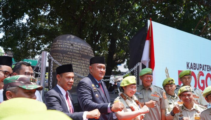 Resmikan Monumen Perjuangan Jonggol, Bupati Bogor Kobarkan Kembali Semangat Juang di Kabupaten Bogor