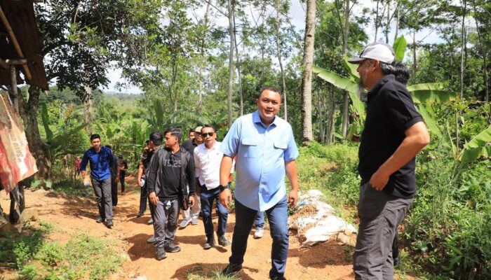 Rudy Susmanto Tinjau Rencana Pembangunan Hutan Kota di Desa Tajur
